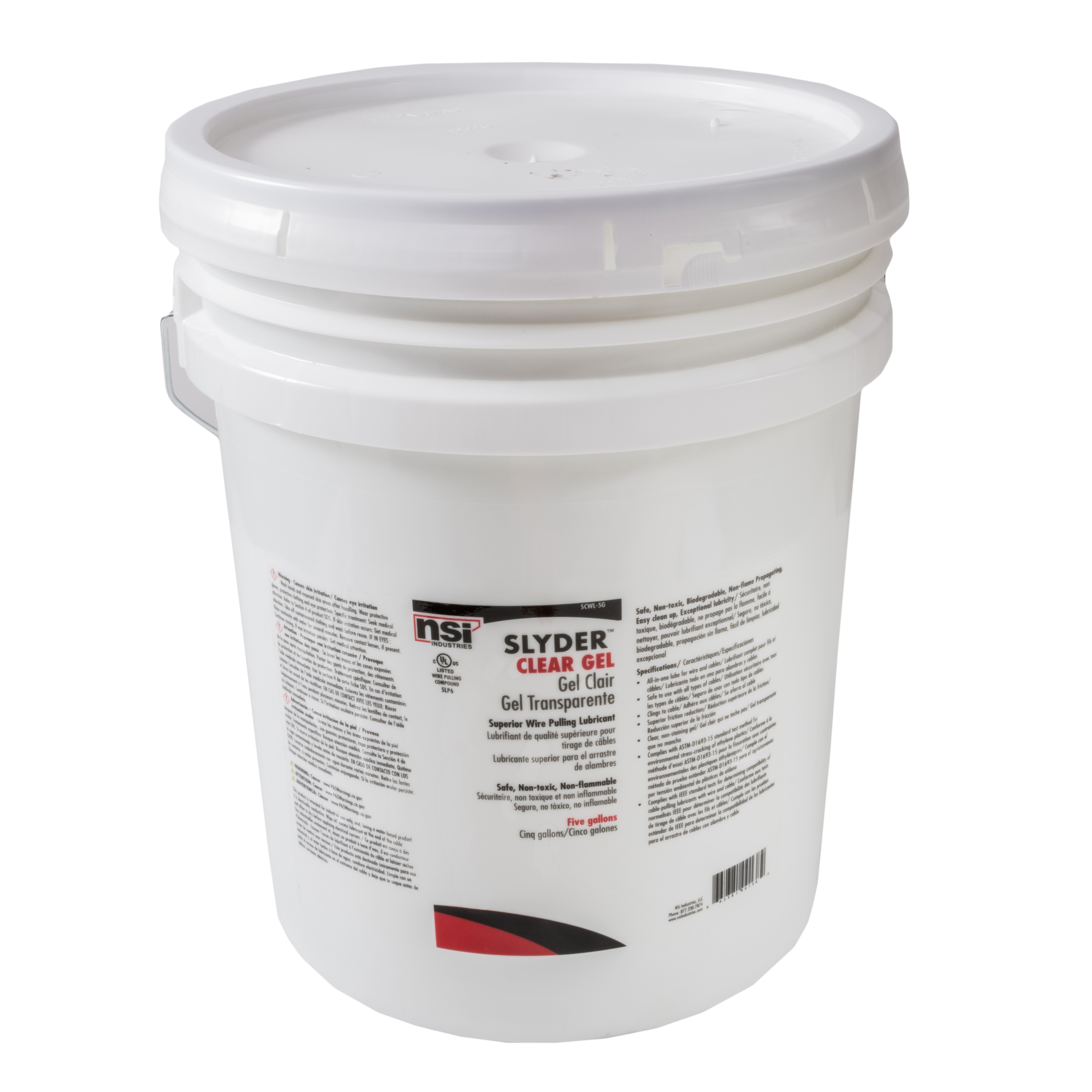Slyder SCWL-5G Nsi Slyder Clear Gel Wire Pulling Lubricant - 5